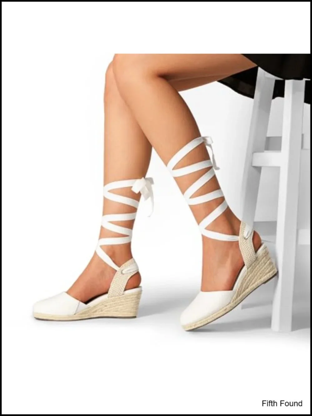 Women's Wedge Sandals Platform Close Toe Espadrilles Lace Up Ankle Strap Vegan